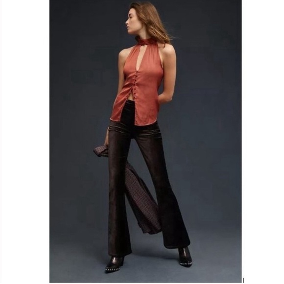 Citizens of Humanity Lilah High Rise Velvet Bootcut Pant Pony Dark Brown Size 27 - Picture 1 of 15